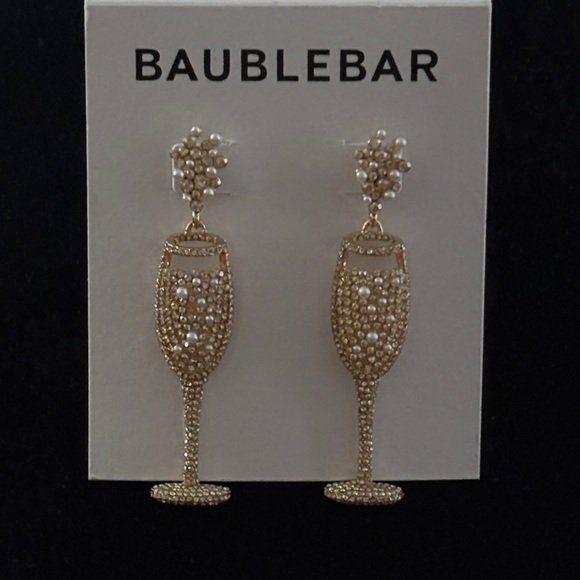 BaubleBar Jewelry - BaubleBar Gold Champagne Flute Earrings